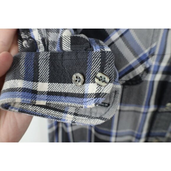 Vintage 90s Streetwear Mens XLT Distressed Big Mac Flannel Button Shirt Plaid - Picture 5 of 16
